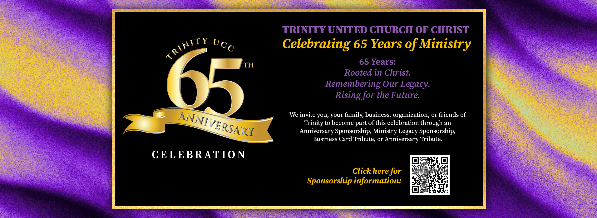 Road to 65 anniversary sponsorship